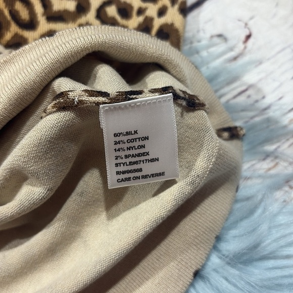 Charlotte Tarantola Cheetah Lightweight Sequin Silk Blend Cardigan - Picture 11 of 11